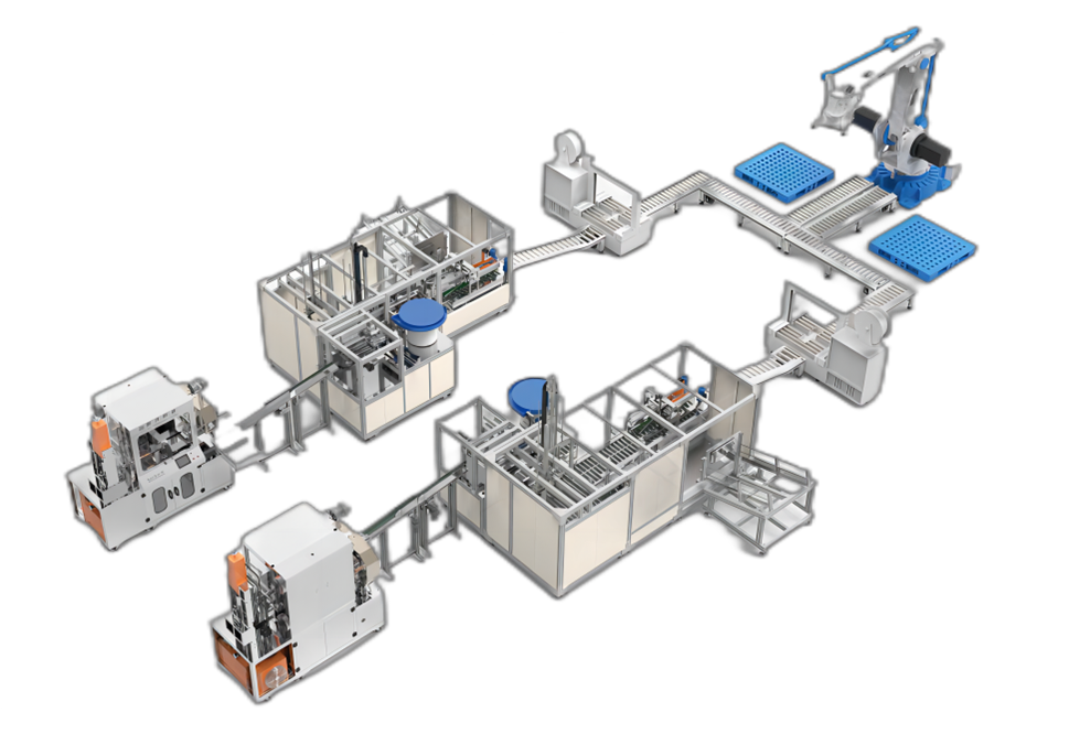 Auto sausage packaging and palletizing Line